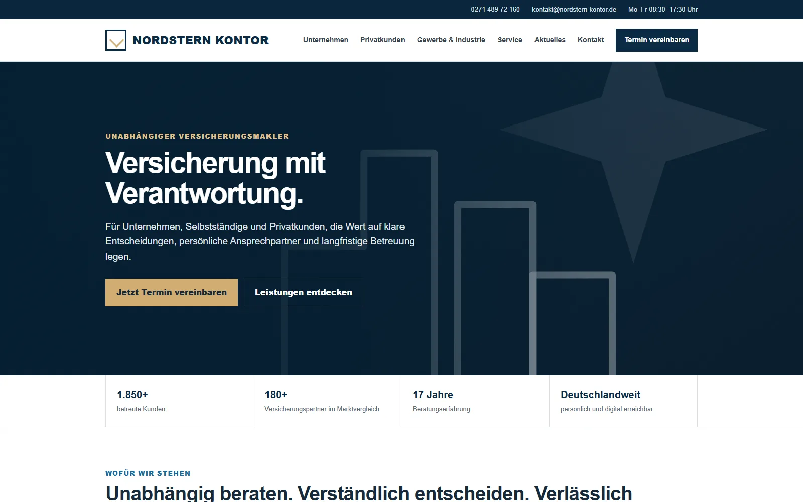NORDSTERN Versicherungskontor — NORDSTERN Versicherungskontor — sechs Branchenseiten für das Gewerbegeschäft