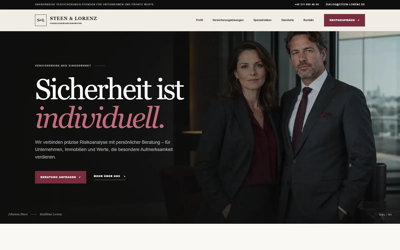 Steen & Lorenz Versicherungskontor — Steen & Lorenz — zwei Standorte, zwei Sichtbarkeiten