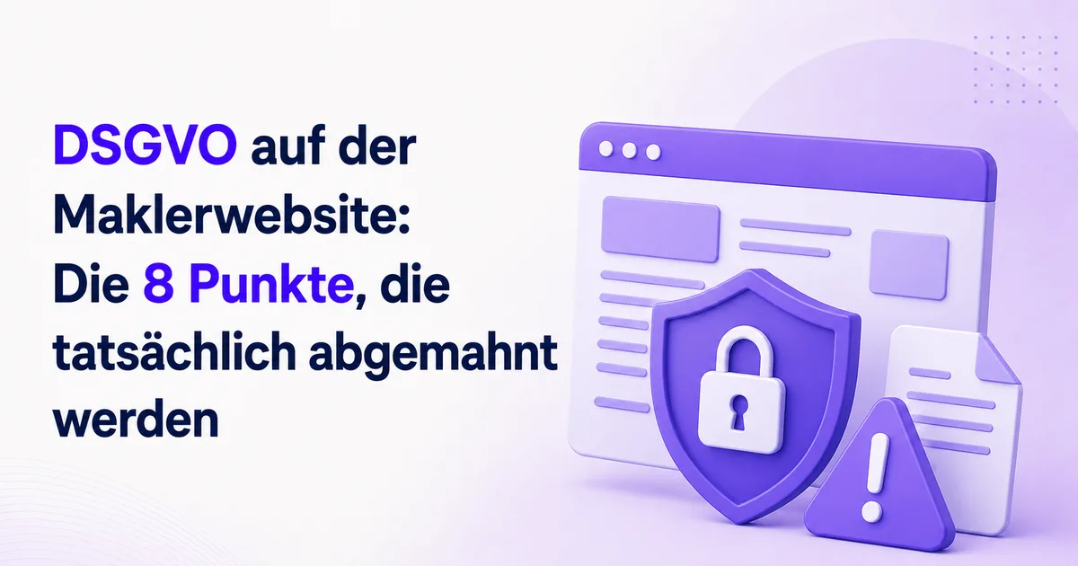 Cookie-Hinweis und Datenschutzerklärung einer Versicherungsmakler-Website auf einem Notebook-Bildschirm